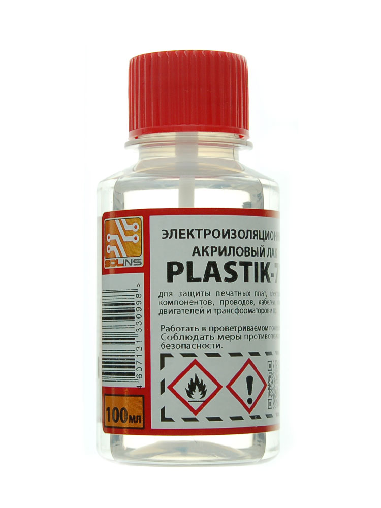 SOLINS PLASTIK-71 Лак акриловый изоляционный для печатных плат флакон (100 мл, 1шт)