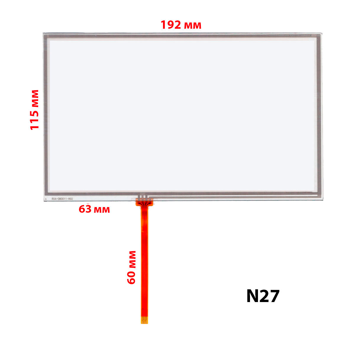 Сенсор резистивный 8.2 дюймов (115x192мм) N27