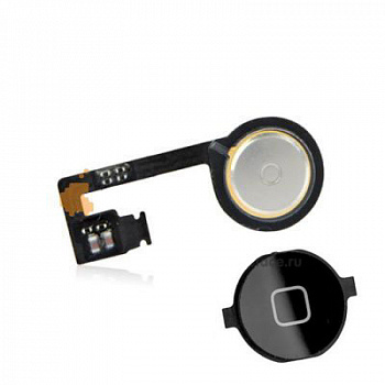 Шлейф iPhone 4s с кнопкой HOME (black)