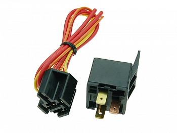 Реле автомобильное 4 контактное 12В 30А с креплением и колодкой 792H-1B-C1-R1 12VDC Relay SONG CHUAN