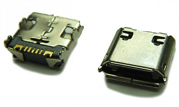 Разъем зарядки Samsung micro-USB 7pin (на плату прямой широкий) Original