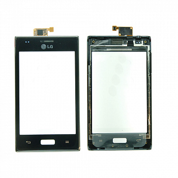 Тачскрин LG E610/E612 Optimus L5 (с панелью, черный), Original