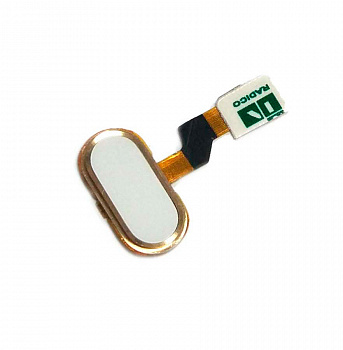 Шлейф Meizu M3s с кнопкой HOME (white/gold)