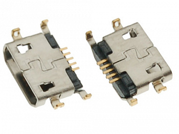 Разъем зарядки Alcatel ot7040/ Lenovo s890  micro-USB (в разрез прямой)